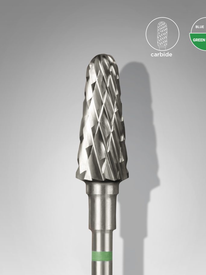 Carbide nail drill bit, “frustum”, green, head diameter 6 mm/ working part 14 mm