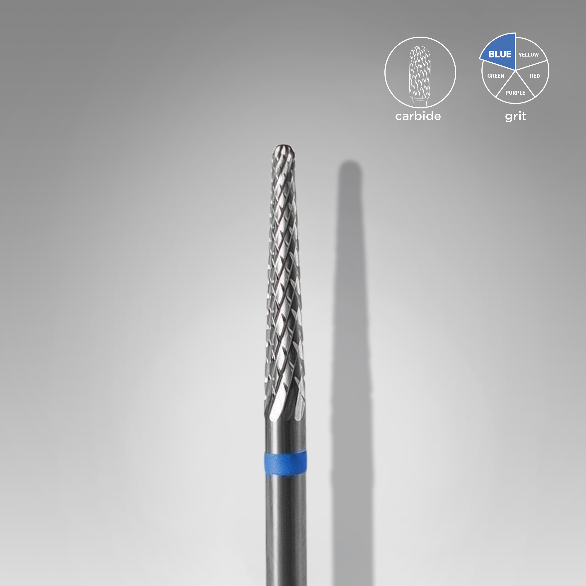 ft71b023_14 Carbide nail drill bit, “cone” blue, head diameter 2.3 mm / working part 14 mm - Image 1